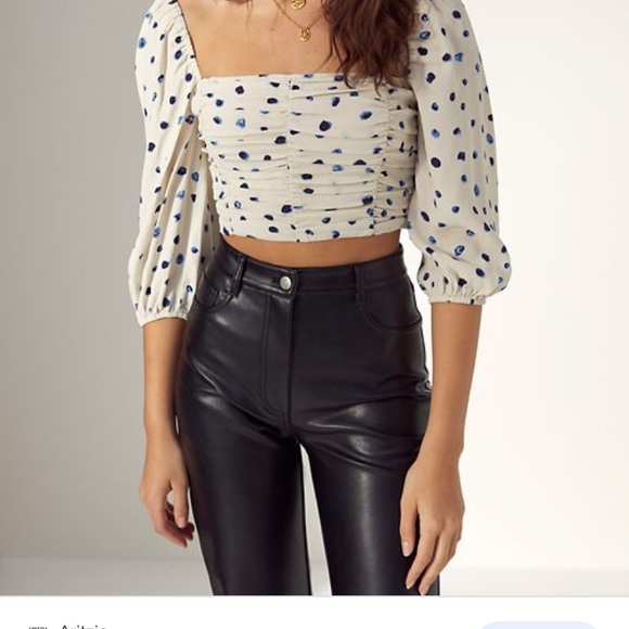 Zara laces top with pearl brad new - Picture 4 of 6